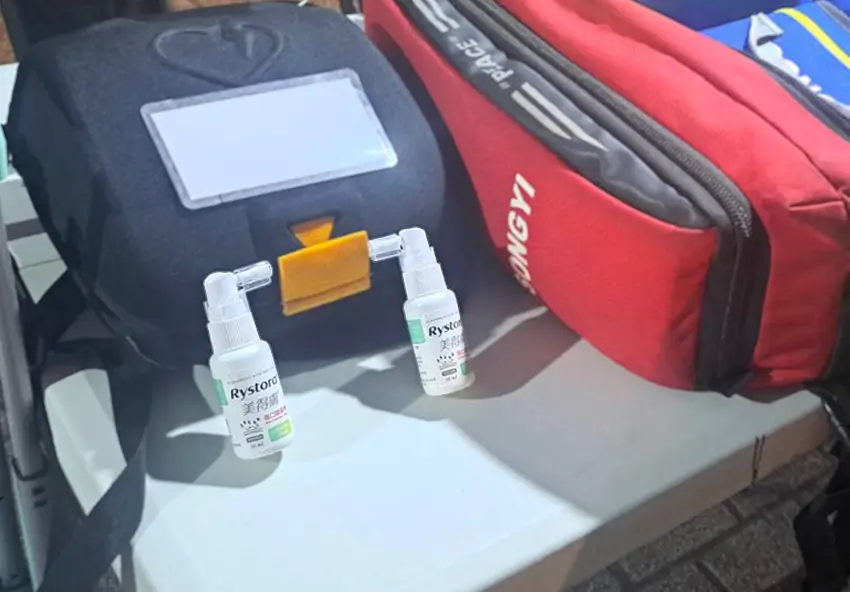 富強醫材 與 中華民國緊急救護協會 於活動醫療站合作合影